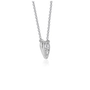 Bids.com Diamond Heart Design Pendant in 14k White Gold Necklaces