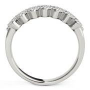 Bids.com Diamond Studded Wide Multi-Diagonal Pattern Ring in 14k White Gold (5/8 cttw) Rings