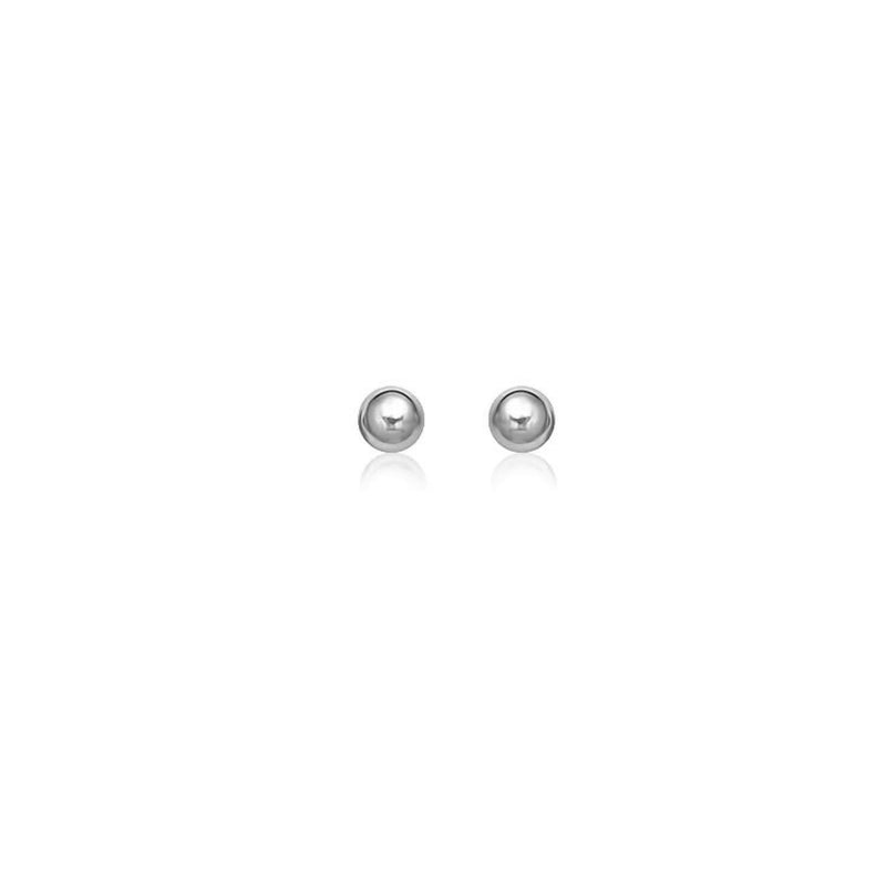 Bids.com 14k White Gold Round Stud Earrings (4.0 mm) Earrings