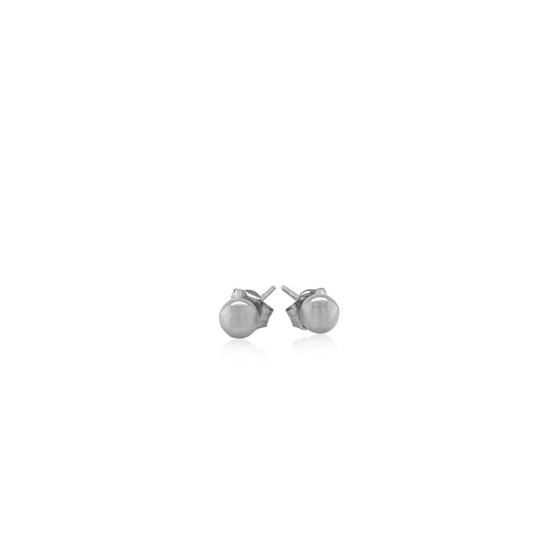 Bids.com 14k White Gold Round Stud Earrings (4.0 mm) Earrings