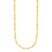 Bids.com 14k Yellow Gold Textured Paperclip Chain (3.5mm) Necklaces