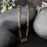 Bids.com 14k Yellow Gold Textured Paperclip Chain (3.5mm) Necklaces