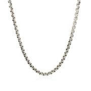 Bids.com 3.0mm Sterling Silver Rhodium Plated Round Box Chain Necklaces