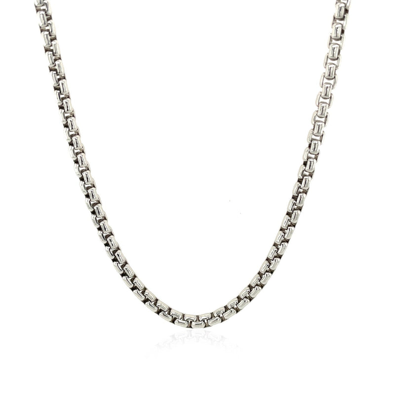 Bids.com 3.0mm Sterling Silver Rhodium Plated Round Box Chain Necklaces