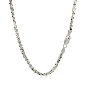 Bids.com 3.0mm Sterling Silver Rhodium Plated Round Box Chain Necklaces