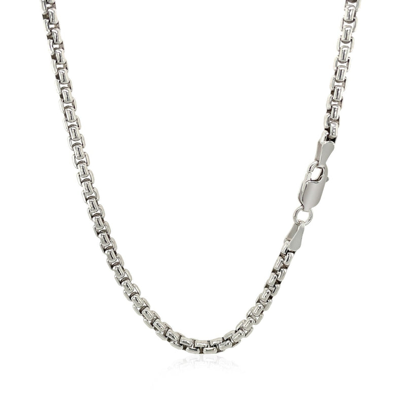 Bids.com 3.0mm Sterling Silver Rhodium Plated Round Box Chain Necklaces