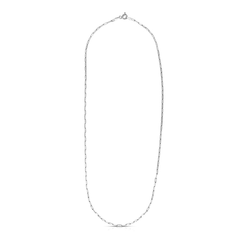 Bids.com Sterling Silver Rhodium Plated Paperclip Chain (1.8 mm) Necklaces