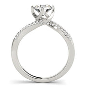 Bids.com 14k White Gold Spiral Design Pronged Diamond Engagement Ring (1 1/8 cttw) Rings
