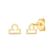 Bids.com 14k Yellow Gold Libra Stud Earrings Earrings