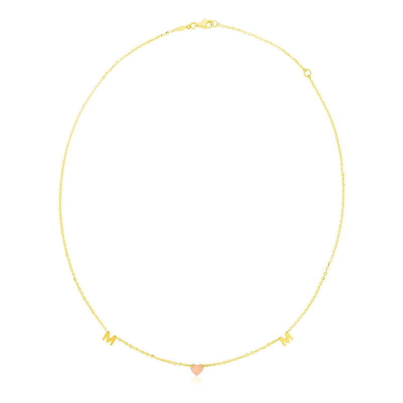Bids.com 14k Yellow and Rose Gold Mom Necklace Necklaces