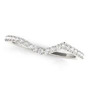 Bids.com 14k White Gold Modern Curved Diamond Wedding Band (1/6 cttw) Rings