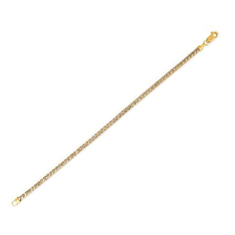 Bids.com Round Pave Franco Chain Bracelet in 14k Yellow Gold  (3.15 mm) Bracelets