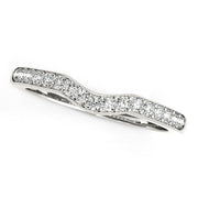 Bids.com 14k White Gold Curved Style Wedding Ring (1/4 cttw) Rings