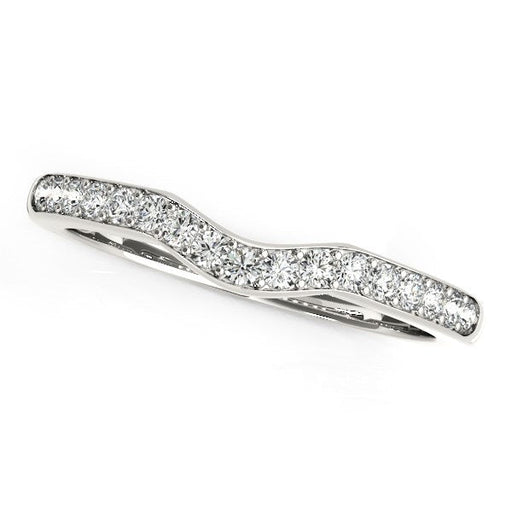Bids.com 14k White Gold Curved Style Wedding Ring (1/4 cttw) Rings