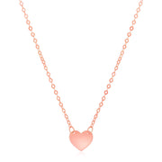 Bids.com 14k Rose Gold Polished Mini Heart Necklace Necklaces