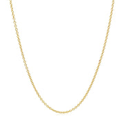 Bids.com 14k Yellow Gold Round Cable Link Chain 1.3mm Necklaces