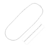 Bids.com Sterling Silver Rhodium Plated Paperclip Chain (3.0 mm) Necklaces