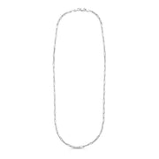 Bids.com Sterling Silver Rhodium Plated Paperclip Chain (3.0 mm) Necklaces