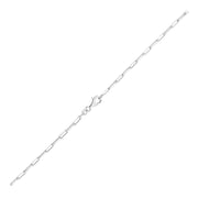 Bids.com Sterling Silver Rhodium Plated Paperclip Chain (3.0 mm) Necklaces