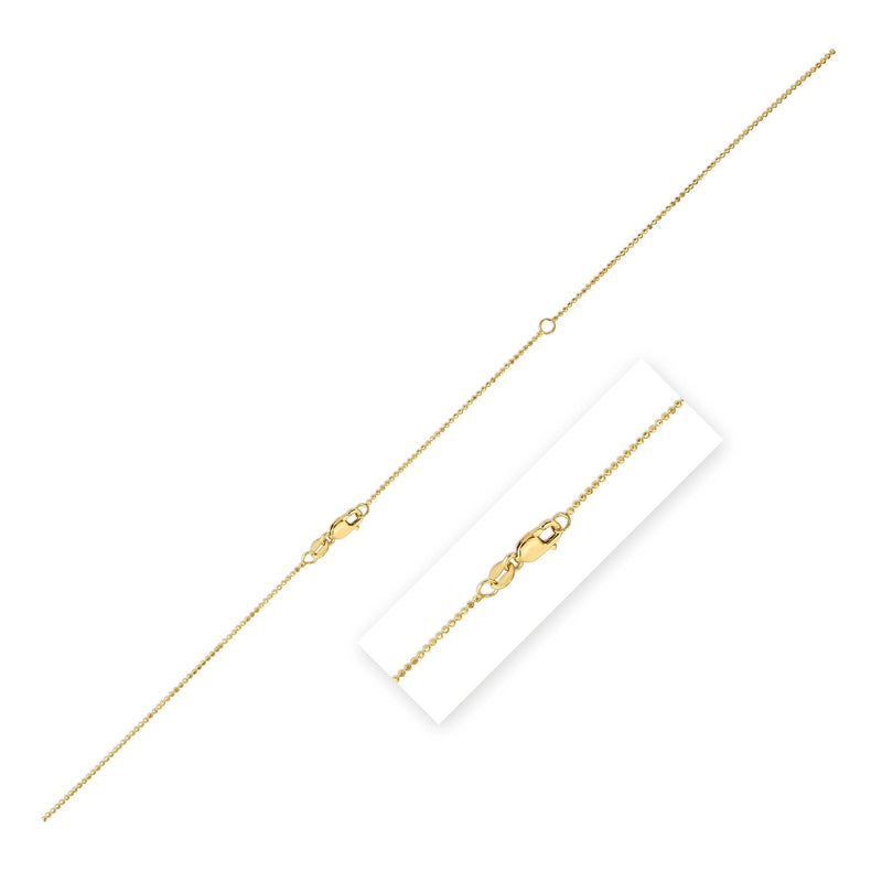 Bids.com Double Extendable Bead Chain in 14k Yellow Gold (1.00 mm) Necklaces