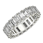 Bids.com Emerald Cut Lab Grown Diamond Eternity Ring in 14k White Gold (4 cttw FG/VS2) Rings