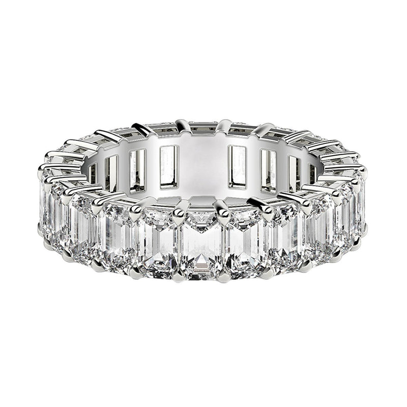 Bids.com Emerald Cut Lab Grown Diamond Eternity Ring in 14k White Gold (4 cttw FG/VS2) Rings