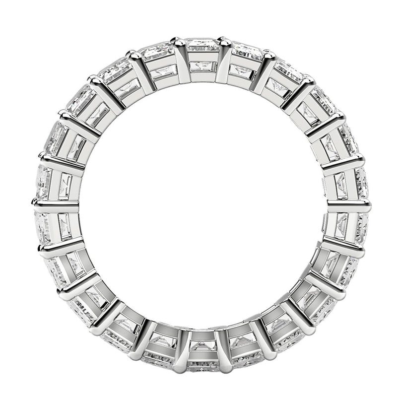 Bids.com Emerald Cut Lab Grown Diamond Eternity Ring in 14k White Gold (4 cttw FG/VS2) Rings