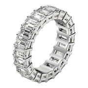 Bids.com Emerald Cut Lab Grown Diamond Eternity Ring in 14k White Gold (4 cttw FG/VS2) Rings