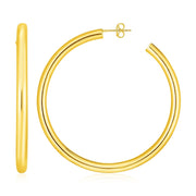 Bids.com 14k Yellow Gold Polished Hoop Earrings Earrings