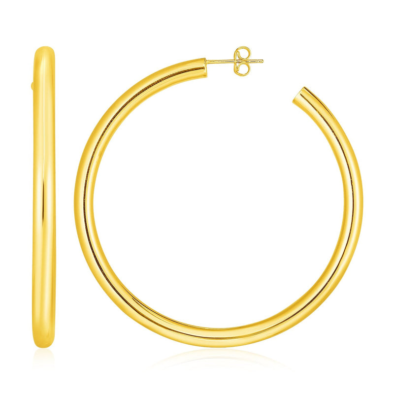 Bids.com 14k Yellow Gold Polished Hoop Earrings Earrings