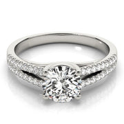 Bids.com 14k White Gold Split Shank Round Diamond Engagement Ring (1 1/8 cttw) Rings