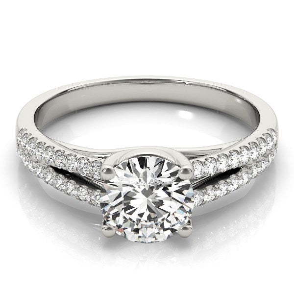 Bids.com 14k White Gold Split Shank Round Diamond Engagement Ring (1 1/8 cttw) Rings