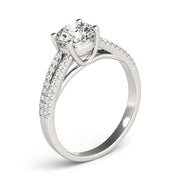 Bids.com 14k White Gold Split Shank Round Diamond Engagement Ring (1 1/8 cttw) Rings