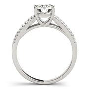 Bids.com 14k White Gold Split Shank Round Diamond Engagement Ring (1 1/8 cttw) Rings