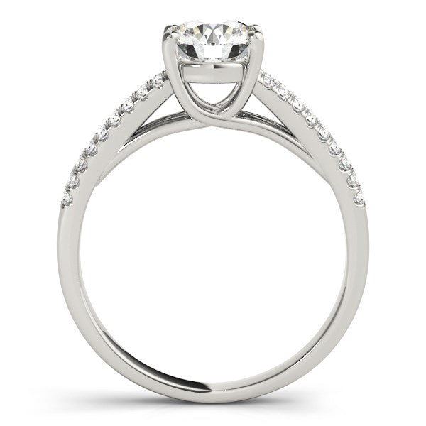Bids.com 14k White Gold Split Shank Round Diamond Engagement Ring (1 1/8 cttw) Rings
