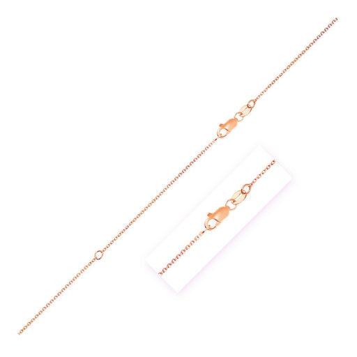 Bids.com 14k Rose Gold Adjustable Cable Chain (1.10 mm) Necklaces