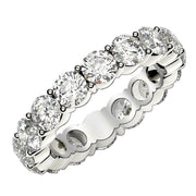 Bids.com Round Cut Lab Grown Diamond Eternity Ring in 14k White Gold (4 cttw FG/VS2) Rings