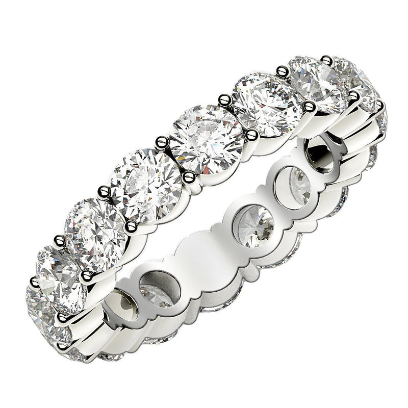 Bids.com Round Cut Lab Grown Diamond Eternity Ring in 14k White Gold (4 cttw FG/VS2) Rings