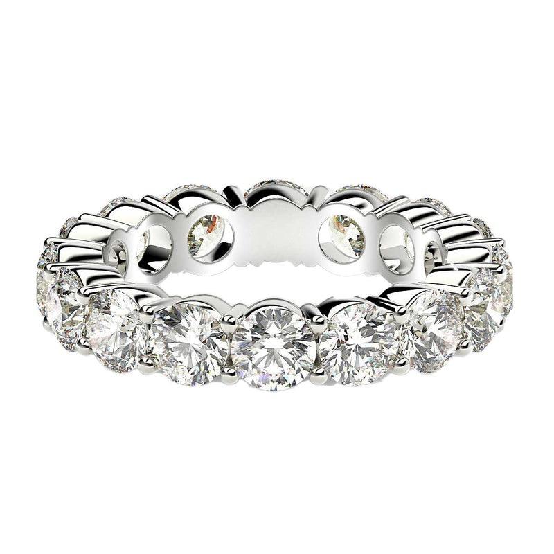 Bids.com Round Cut Lab Grown Diamond Eternity Ring in 14k White Gold (4 cttw FG/VS2) Rings