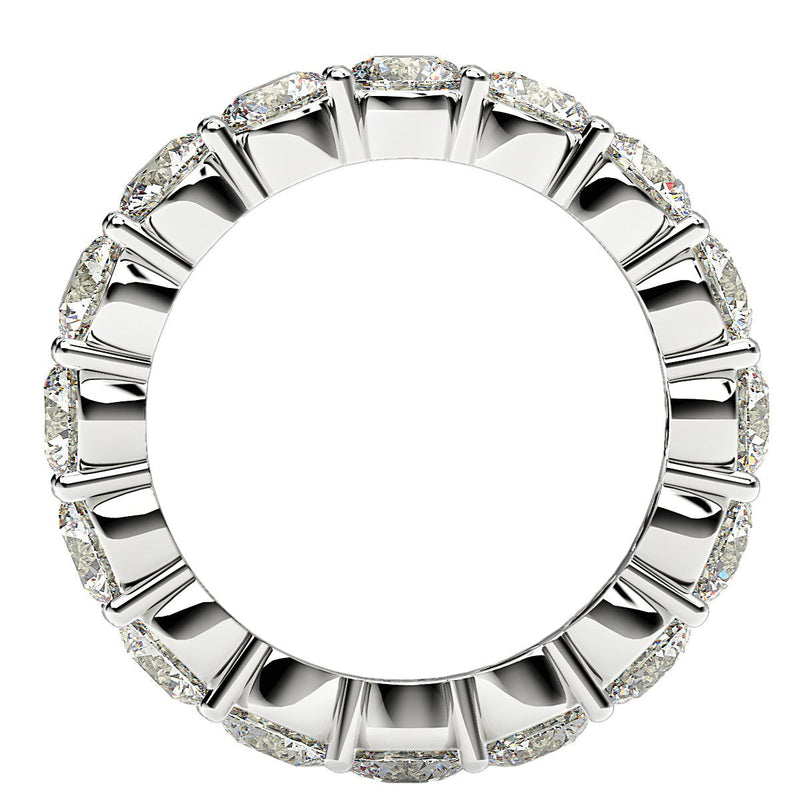 Bids.com Round Cut Lab Grown Diamond Eternity Ring in 14k White Gold (4 cttw FG/VS2) Rings