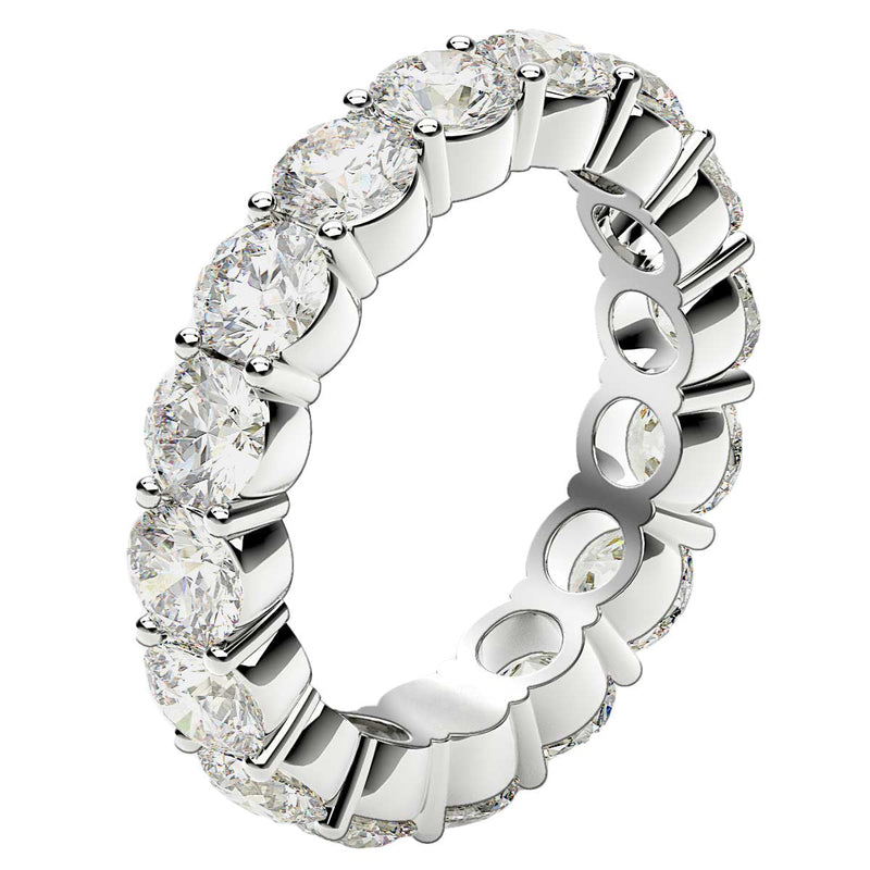 Bids.com Round Cut Lab Grown Diamond Eternity Ring in 14k White Gold (4 cttw FG/VS2) Rings