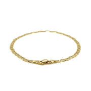 Bids.com 3.2mm 10k Yellow Gold Mariner Link Anklet Accessories