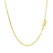 Bids.com 18k Yellow Gold Diamond Cut Cable Link Chain (1.40 mm) Necklaces