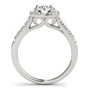 Bids.com Square Shape Halo Diamond Engagement Ring in 14k White Gold (1 1/2 cttw) Rings