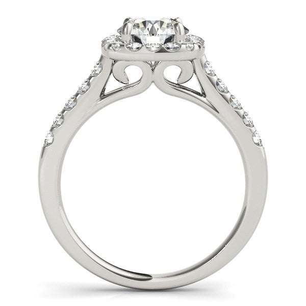 Bids.com Square Shape Halo Diamond Engagement Ring in 14k White Gold (1 1/2 cttw) Rings