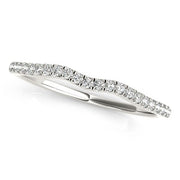 Bids.com 14k White Gold Wave Theme Diamond Wedding Band (1/8 cttw) Rings