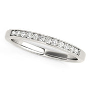 Bids.com 14k White Gold Diamond Wedding Band (1/8 cttw) Rings