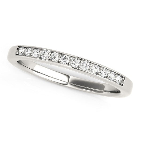 Bids.com 14k White Gold Diamond Wedding Band (1/8 cttw) Rings