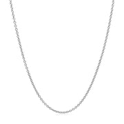 Bids.com 14k White Gold Round Cable Link Chain 1.3mm Necklaces