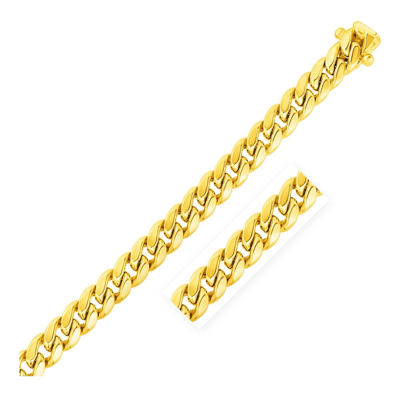 Bids.com 10.5mm 14k Yellow Gold Semi Solid Miami Cuban Bracelet Bracelets